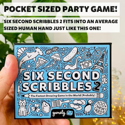 Six Second Scribbles 2: The frantically fast and fantastically fun drawing game with 100+ all new cards | A family friendly party game for children, teens and adults