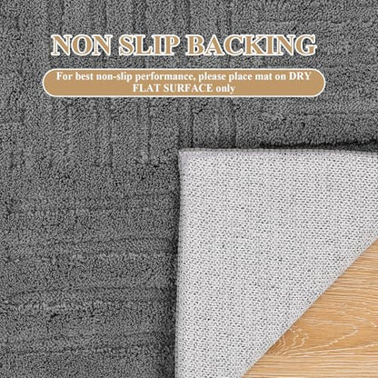 Enyhom Machine Washable Rugs for Living Room, 120 x 160 cm Non Shedding Area Rugs for Bedroom Soft High Pile Rugs Non Slip Carpet Large Fluffy Rug