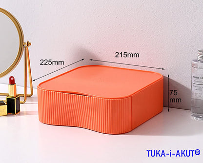 TUKA-i-AKUT Stackable Desktop Storage Box Freely Combinable Drawer Box, Desk Storage Compartments Organiser Utensil Box Makeup Cosmetics Jewellery