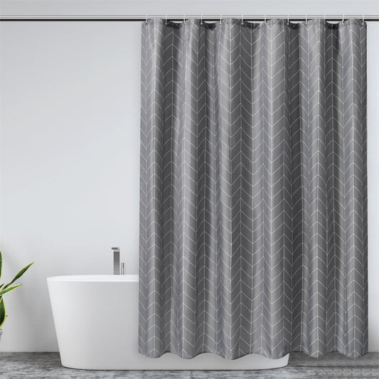 Lkw Ogechi 220x200 CM Polyester Shower Curtains Arrowhead, Grey Quick-Drying Bathroom Curtain, 200 CM Drop Waterproof Weighted Wet Room Shower