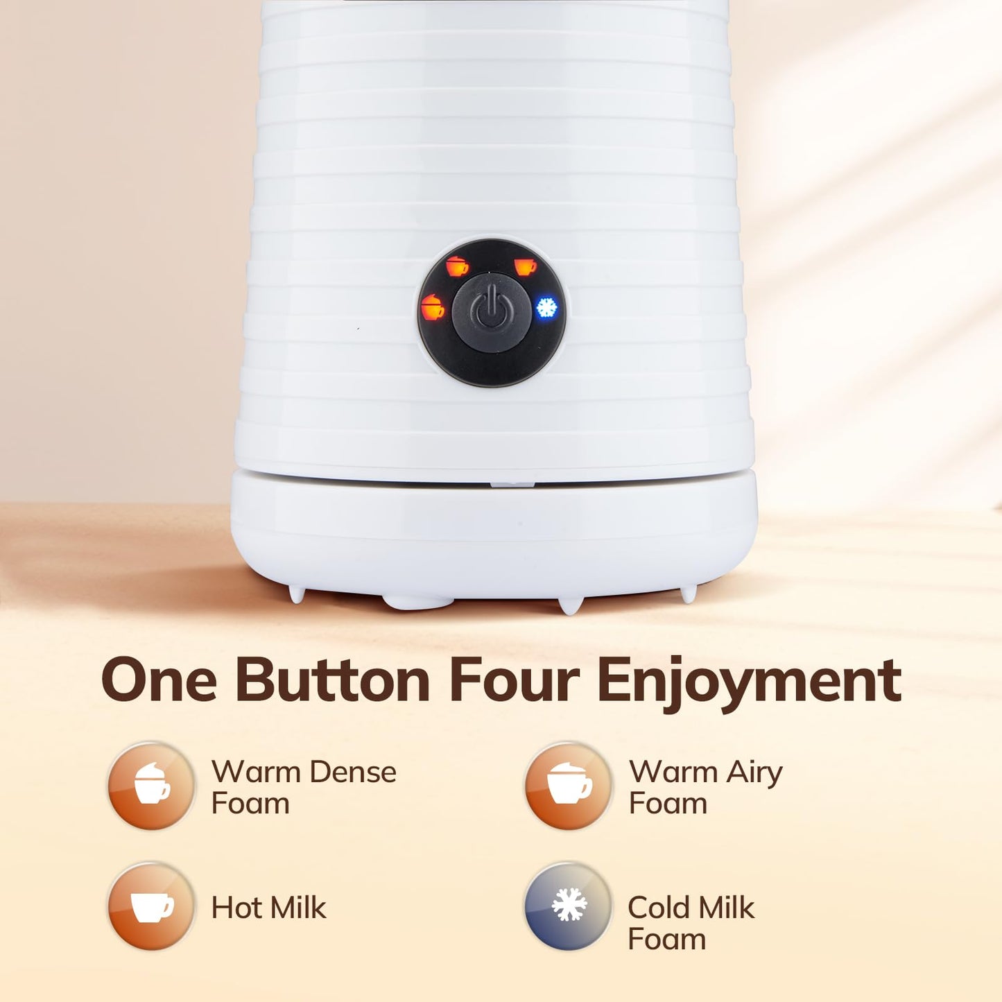 Milk Frother, Morpilot 4 in 1 Electric Milk Frothers, Hot & Cold Milk Foamer, 240ml, 400w, Strix Temperature Controls, Silent Operation, for Coffee,