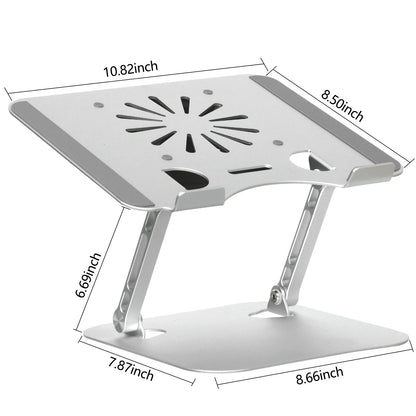 Upgraded Adjustable Laptop Stand with Cooling Fan, Ergonomic Multi-Angle Computer Laptop Stand, Portable Laptop Holder Compatible with MacBook, Air