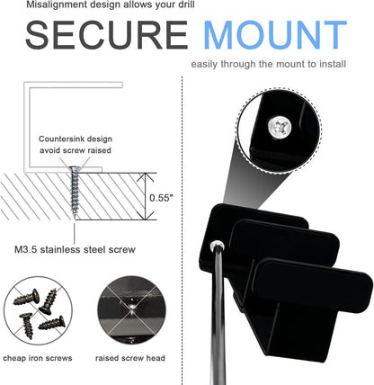 JEMACHE Under Desk Dual Decker Laptop Mount, Hard Aluminum Under Table Desk 2 Tier Holder for Laptop, Mac Mini, MacBook