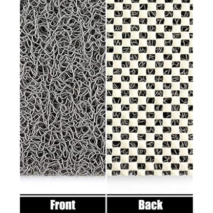Loofah Mats for Shower, Non Slip Soft Textured Bath, Bathtub Mat with Drain, Phthalate Free, Quick Drying, Soft Comfort Bathroom Mats for Wet Areas (Grey)