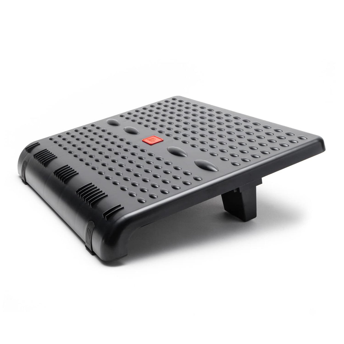 Ergonomic Office Footrest - Made of Recycled Plastic - 49 x 49 x 11 cm - Office Accessory - Wavy Massage Surface - Adjustable into 2 Positions