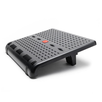 Ergonomic Office Footrest - Made of Recycled Plastic - 49 x 49 x 11 cm - Office Accessory - Wavy Massage Surface - Adjustable into 2 Positions