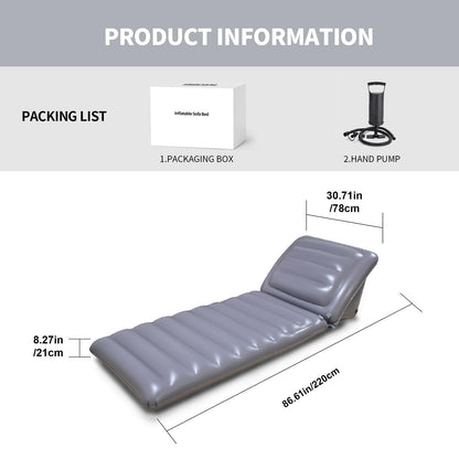 Inflatable Pool Beach Lounge Chair ,Portable Air Sofa for Indoor Outdoor