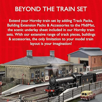 Hornby R070 OO Gauge Motorised Turntable, Model Train Accessories for Adding Scenery, Dioramas, Woodland, Buildings and More to 00 Gauge Model Railway - 1:76 Scale