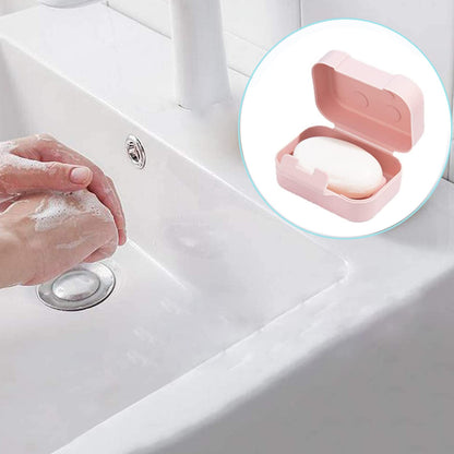 Travel Soap Case Box,2Pcs Soap Box,Soap Dish with Lid,Portable Shower Soap Box,Sealed soap dish with lid,Perfect for Bathroom, Travel, Camp, Gym