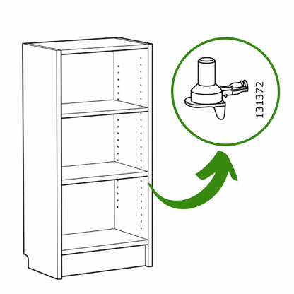 10 Pcs Shelf Pins Compatible with IKEA Part 131372 (Billy Bookshelf) - Zinc Alloy Die-Cast Shelf Support Pegs