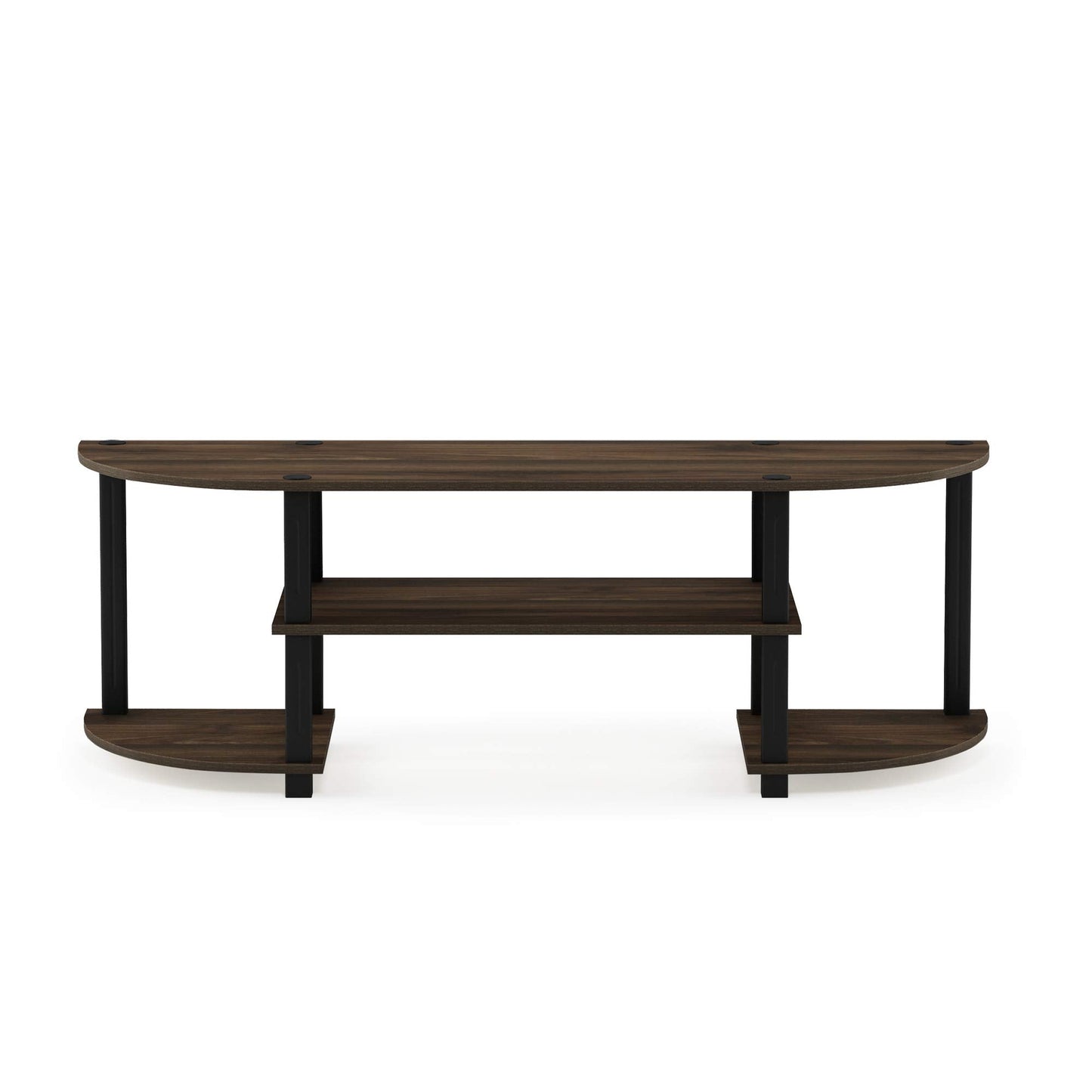 Furinno Turn-S-Tube Wide TV Entertainment Center, TV Unit, TV Stand, Columbia Walnut/Black, 120 (W) x 40 (H) x 34 (D) cm