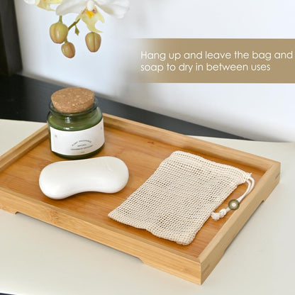 LICQIC Sisal Soap Bag, Exfoliating Soap Bags, 1 Pcs Cotton