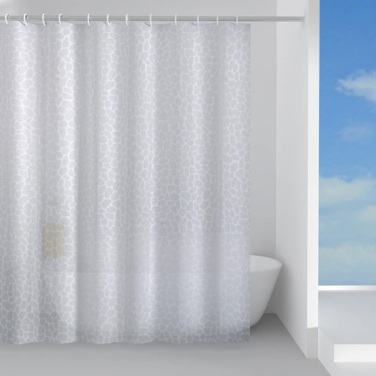 Gedy White, 16 G-Jungle 240x200, Made of Peva Fabric, Finish, R&D Design, Shower Curtain with 12 Rings, 2 Years Warranty, 200X240