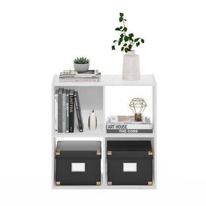 Furinno Pelli Cubic Storage Cabinet, 2x2, White