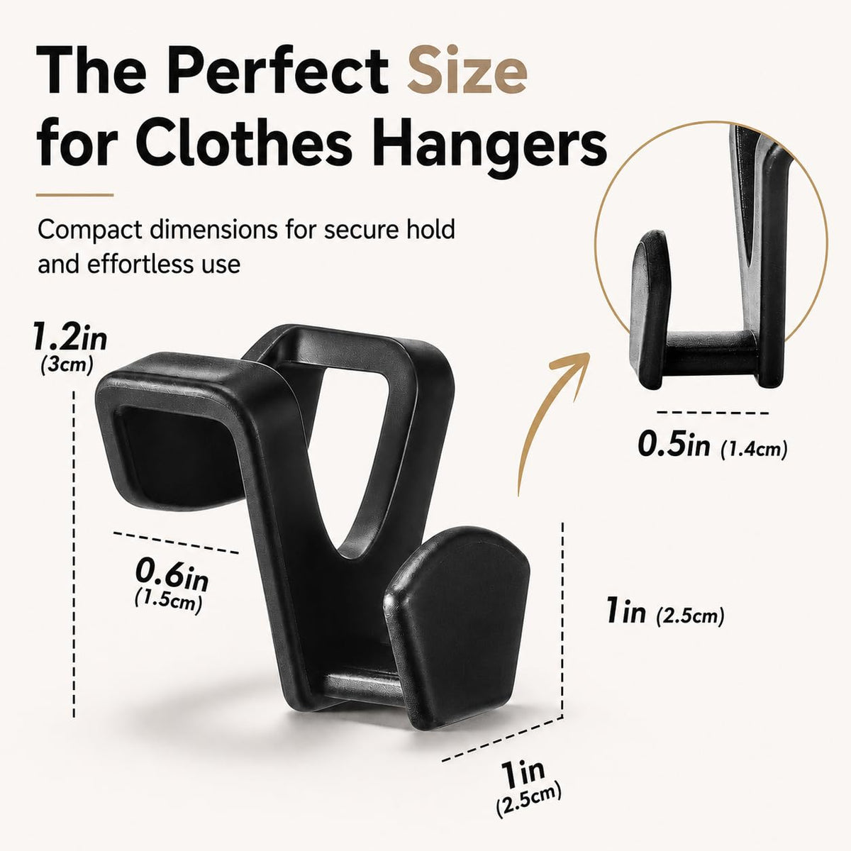 HOUSE DAY Space Saving Hangers 20 Pack, Smart Hangers for Clothes, Black