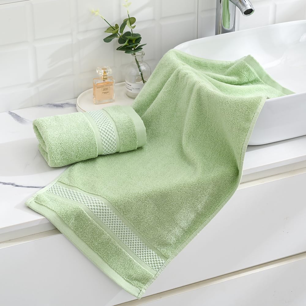 sense gnosis Grey Hand Towel Set of 2 Soft Absorbent Face Towels 100% Cotton Decorative Hand Towels for Bathroom Shower 13 X 29 Inch