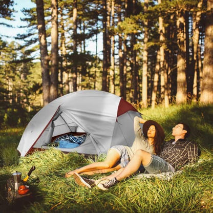 Bessport Tent 2/3 Person Camping Tent 2 Doors Ultralight Waterproof Lightweight and Easy to Build Ventilated 4 Seasons Dome Tent Suitable for Outdoor Hiking and Mountaineering
