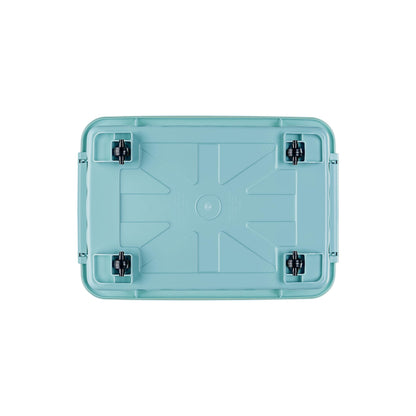 Cetomo 35L*6 Storage Boxes with Lids, Plastic Storage Box with Wheels and Secure Side Latches, Stackable & Nestable Organizer for Home, Office