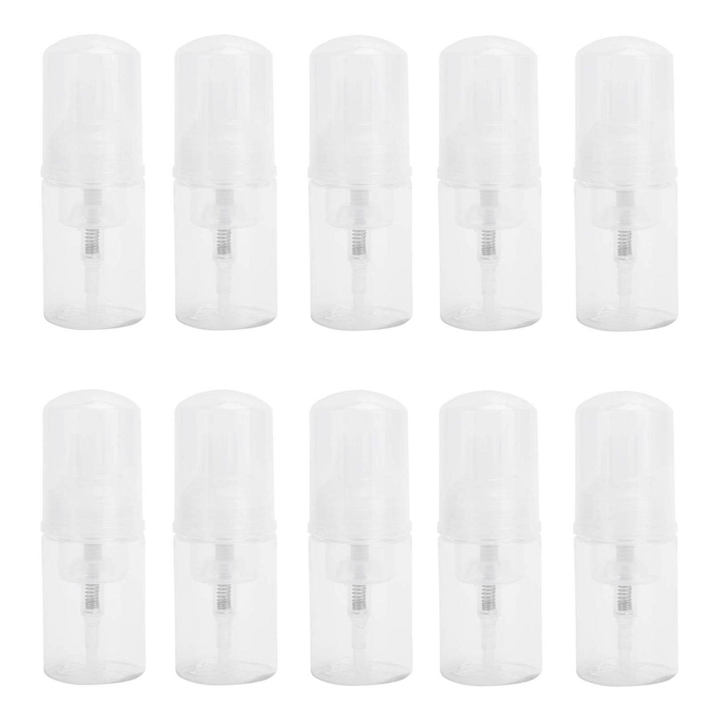 Foam Bottle, 10Pcs 30ml Empty Bottle PP Material Travel Portable Refillable Liquid Soap Dispenser Container with Lid