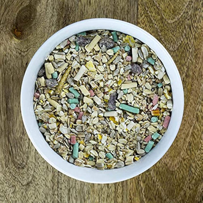 Wild Bird Food Seed Feed Mix with Suet Pellets For Small Garden Birds 5kg - SeedzBox - Deluxe Grains & Nuts, Natural Food for Wrens Robins & Finches - Maize Fats & Fibres
