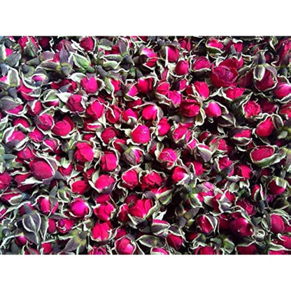 TooGet Dried Flower Tea Fragrant Red Golden-rim Rose Buds Rose Petals Natural Herbal for Tea, Culinary Food Grade - 4 OZ
