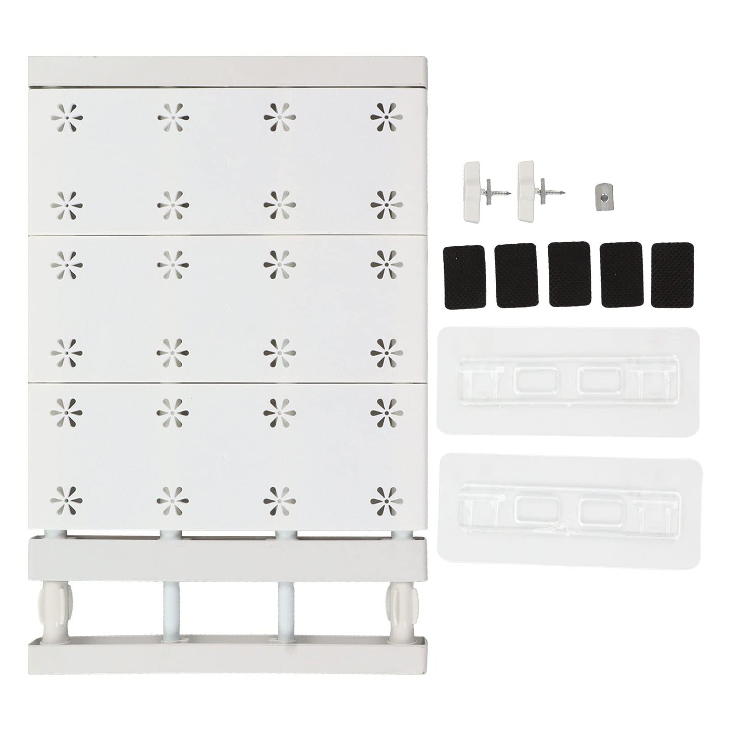 Metal Storage Rack Adjustable Organizer, Expandable Closet Tension Shelf Rod, Expandable Closet Tension Shelf Storage Rack for Cabinet Wardrobe