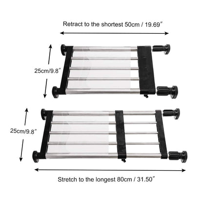 BAOYOUNI Expandable Closet Shelf Tension Rod Storage Rack