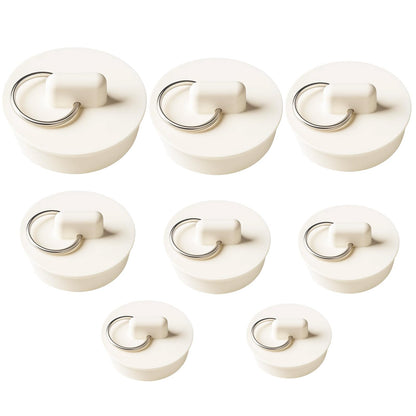 Sink Plugs, Bath Plug Replacement, Universal Bath Plug, Set of 8, Durable Rubber Design, Fits Most Sink and Bathtub Drains, Easy to Install and Remove