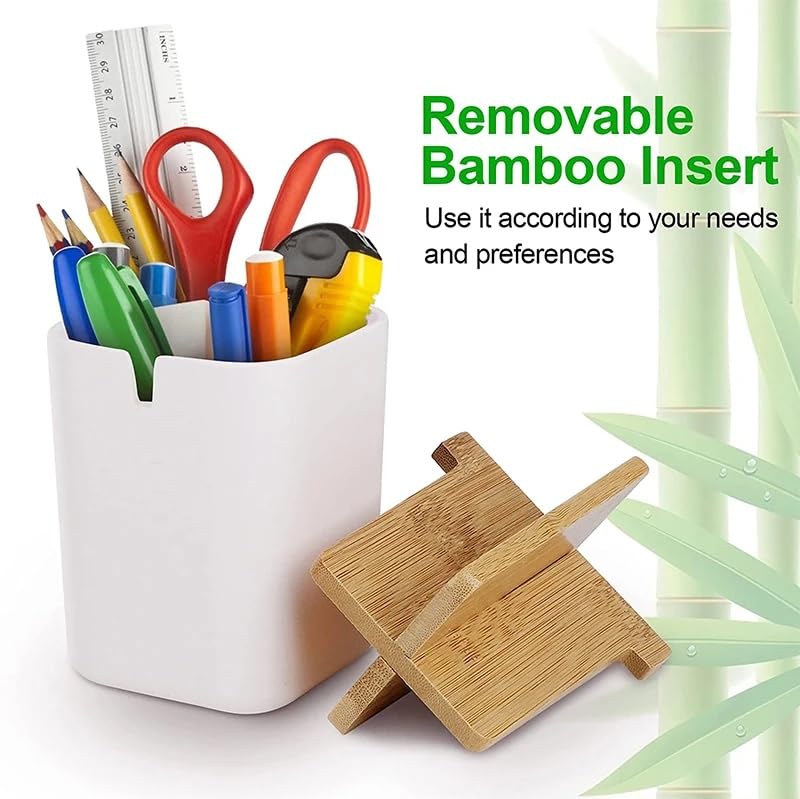 Kandid® Black Bamboo & Biodegradable Toothbrush Holder – Eco-Friendly Bathroom Organizer with Removable Divider