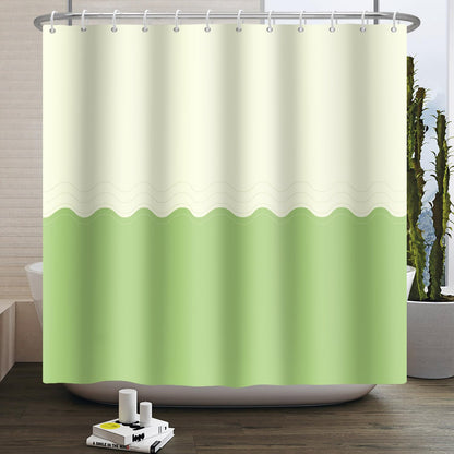SDOTPMT 41x63inch Pale Yellow Green Bicolourable Shower Curtain Minimalist Theme Bath Curtain Classic Traditional Plain Color Bathtub Curtain for
