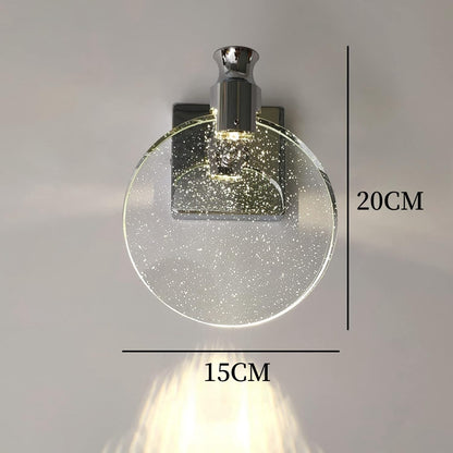 KRIPINC Crystal Wall Sconce, Nordic Style Crystal Wall Light, Simple Crystal LED Wall Lamp, Art Deco Wall Lights for Living Room, Bedroom, Bedside,