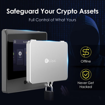 ELLIPAL Crypto Seed Phrase Backup, 316 Stainless Steel Metal Seed Phrase Storage with Lock Hole, 24 Words Backup, Compatible with BIP39 Hardware