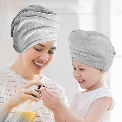 Arcjunys Microfibre Hair Towel Wrap Hair Wrap Towel Quick Dry Hair Turban Towel Hair Turbans for Wet Hair Microfibre Hair Towel Wrap Hair Towels with