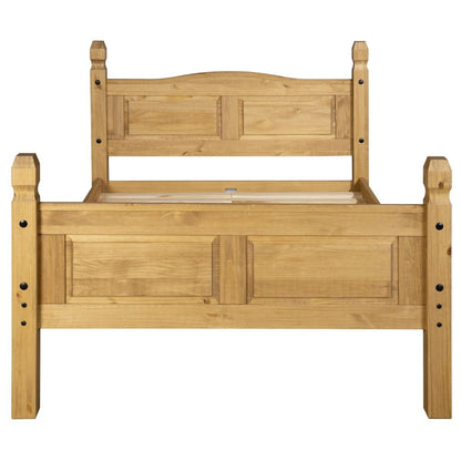 Corona Double Bed Frame High Foot End Mexican Solid Pine