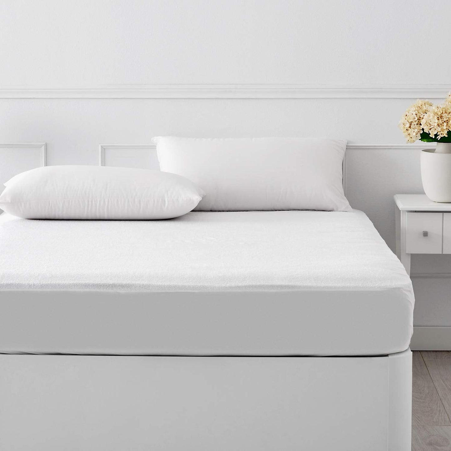 Pikolin Home PP05 Waterproof and Breathable Terry Mattress Protector 100% Cotton, white, 135 x 190/200 cm