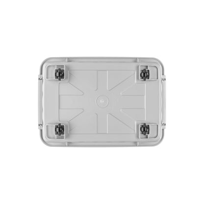 Cetomo 35L*6 Storage Boxes with Lids, Plastic Storage Box with Wheels and Secure Side Latches, Stackable & Nestable Organizer for Home, Office