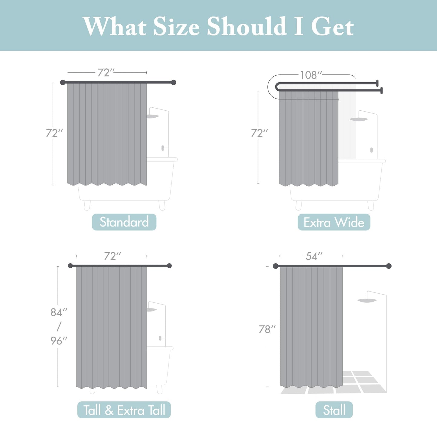 Madison Park Bathroom Shower Faux Silk Pieced Striped Modern Microfiber Bath Curtains, Polyester, Blue, 72" W x 72" L (Pack of 1)