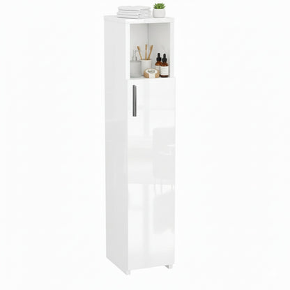 ComfortCove Slim Bathroom Cabinet, Tall Bathroom Cabinet, Gloss White