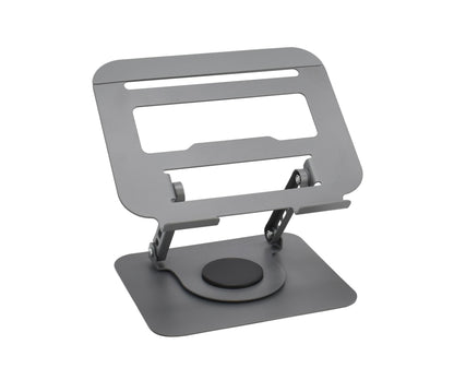 Fit4Less Laptop Stand Ergonomic Design, Adjustable Angel and Height, Foldable fits for laptops, notebooks up to 17.3 Inch (Grey)