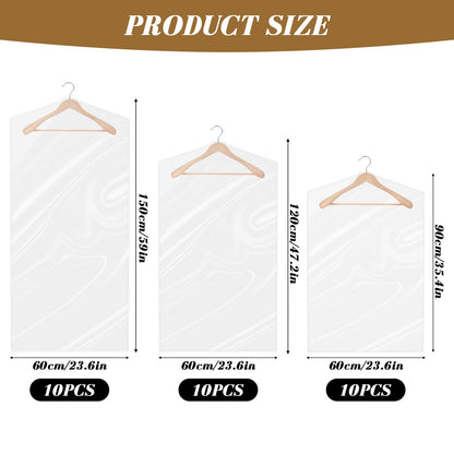 Pack of 30 Clothes Covers Protector Bags,Clothes Covers