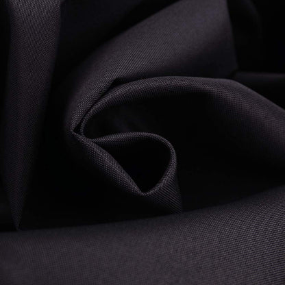 Homehold Waterproof Polyester Shower Curtain With Hooks, 180 x 180cm Black Bath Curtain