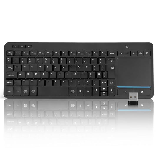 Bnnwa Multi-Device Wireless Bluetooth Keyboard with Touchpad-Wireless Keyboard with Multi-Touch Big Size Trackpad,Support 3 Devices for PC,Windows,