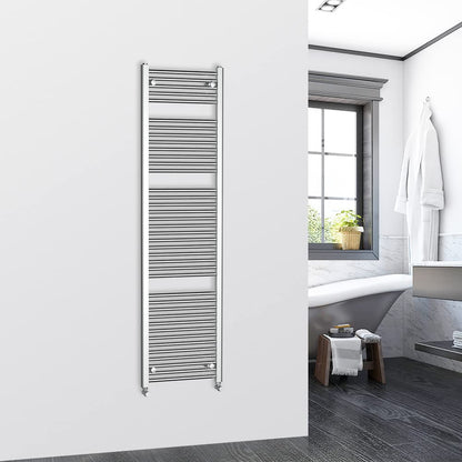 Warmehaus 1800x500mm Chrome Bathroom Heated Towel Rail Radiator Straight