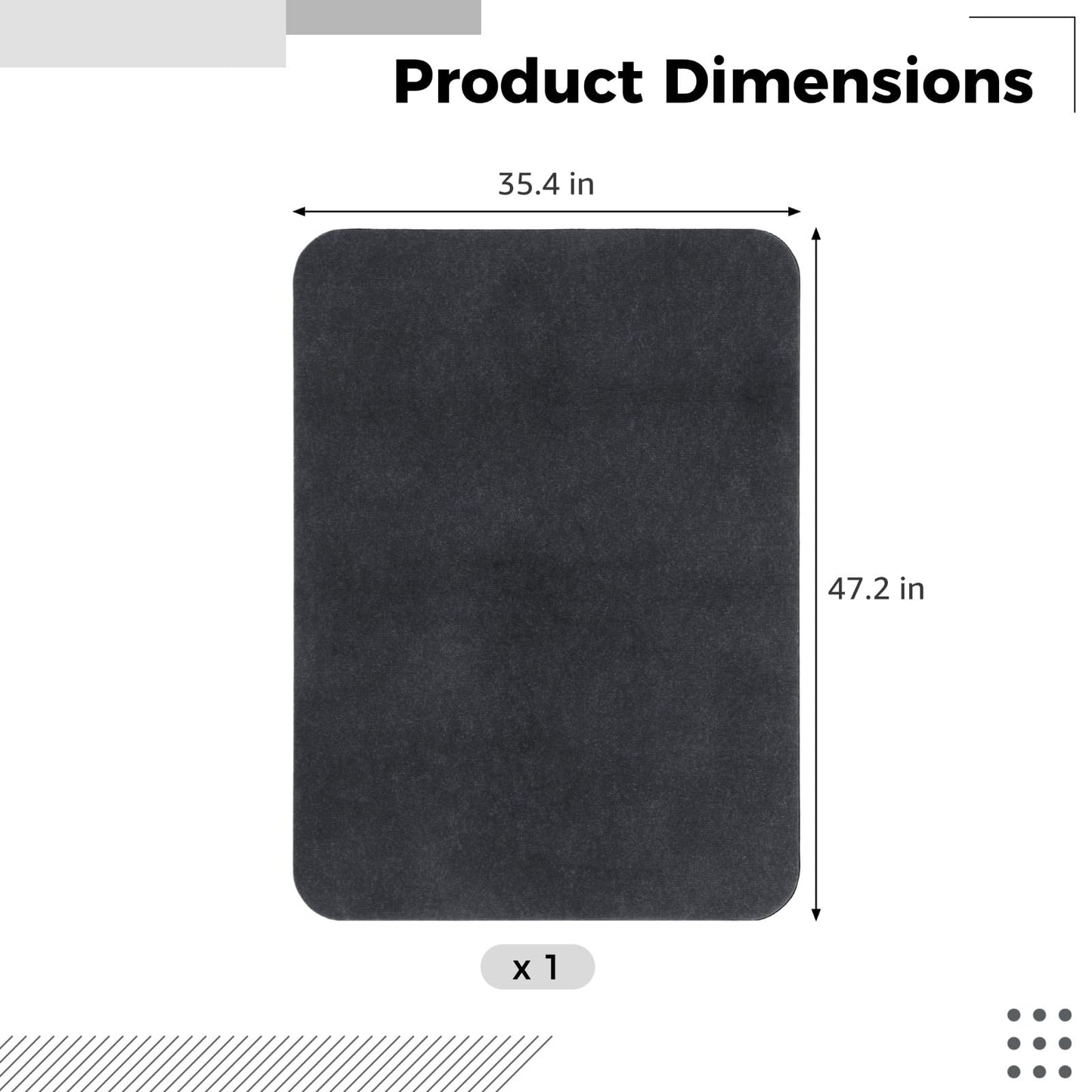 Office Chair Mat for Hardwood Floor, Non Slip Desk Mat for Rolling Chair