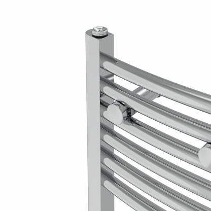 Warmehaus Curved Heated Towel Rail Radiator Ladder Chrome 1800x300mm