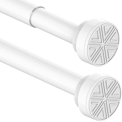 Shower Curtain Pole Extendable Tension Rods for Curtains Curtain Poles No Drilling Shower Curtain Rail Extendable Pole for Bathroom, Window, Door