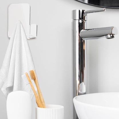 UKCOCO Transparent Storage Rack Self Adhesive Shower Wall Hooks Holder for Plug Organiser Bathroom Shower Storage Towel Holder for Smooth Surfaces 3