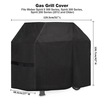 onlyfire BBQ Cover, Grill Covers Waterproof and Heavy Duty Barbecue Cover Fits Weber7139, Spirit 300 Series