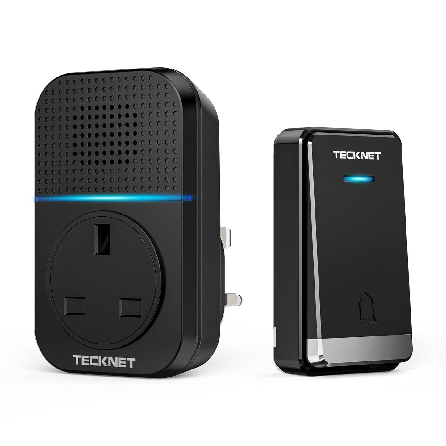 TECKNET Wireless Doorbell, No Battery Required Self-Powered Door Bell Plug in Waterproof Cordless Doorbell Chime Kits at 1300ft Range with 60 Chimes,