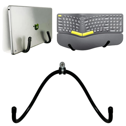 Laptop Wall Mount, Adjustable Universal Storage Organizer for Laptops, MacBook, Keyboard, Tablets, Mouse, iPad and More for Office and Home